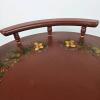 Pair of 16" Hand-Painted Wooden Lazy Susans, Unique Fruit & Floral Designs - 6