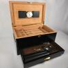 Humidor Supreme Limited Edition 2000, Black Lacquer, Lock & Drawer - 4