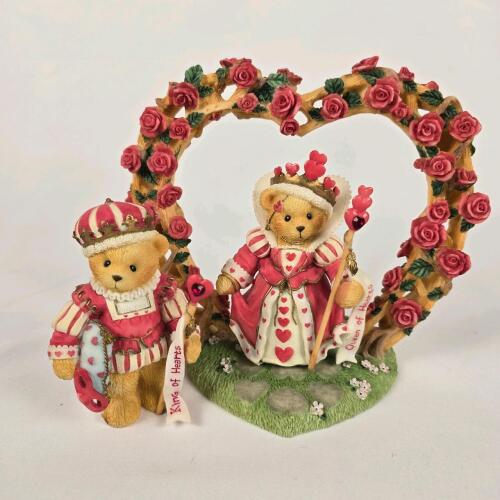 Cherished Teddies King & Queen of Hearts Figurine Set by Priscilla Hillman, Enesco 72/322