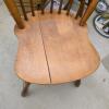 Extendable Oval Wooden Dining Table Set with 6 Windsor Chairs, Medium Honey-Brown Finish - 21