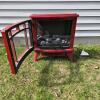 Twin Star Red Electric Fireplace Stove Heater - 8