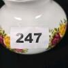 Lamplight Farms Bavarian Porcelain Table Oil Lamp, West Germany, Rose Floral, 8" Tall - 7