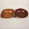 Wooden Salad Bowl Set &ndash; 6-Piece, Mixed Wood Tones, Patchwork Design - 4