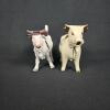 Pair of Cow-Shaped Porcelain Creamers, Hand-Painted Floral & Realistic Design, 4" Tall - 4