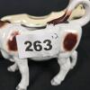 Pair of Cow-Shaped Porcelain Creamers, Hand-Painted Floral & Realistic Design, 4" Tall - 7