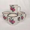 Set of 4 M Ware Huaguang &ldquo;New Hampshire&rdquo; Fruit Ceramic Coffee Mugs - 3