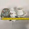 Charming Porcelain Plug-in Night Light Set &ndash; Cat, Teacup, & Cardinal Bird Designs, 120V - 2