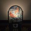 Charming Porcelain Plug-in Night Light Set &ndash; Cat, Teacup, & Cardinal Bird Designs, 120V - 4
