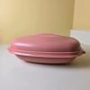 Tupperware Pink Microwave Steamer 1.4L (6 Cups), 3-Piece, USA, 12" Length