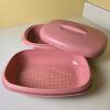 Tupperware Pink Microwave Steamer 1.4L (6 Cups), 3-Piece, USA, 12" Length - 2