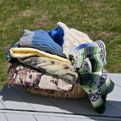 Basket of Blankets Lot