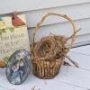 Rustic Driftwood Birdhouse, Basket with Real Nest, Birds Plaque, Framed Art 4pc Decor Set - 3