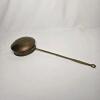 Antique Brass Bed Warmer with Perforated Lid and Butterfly Hinge, Late 18th to Early 19th Century
