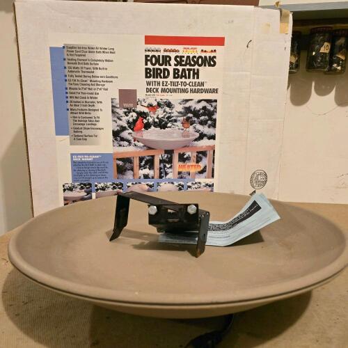 Allied Precision Model 650 Heated Bird Bath with EZ-Tilt Deck Mount, 20" Diameter