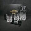 Crystal Whiskey Decanter Set with 2 Glasses, 4 Whiskey Stones, and Gift Box