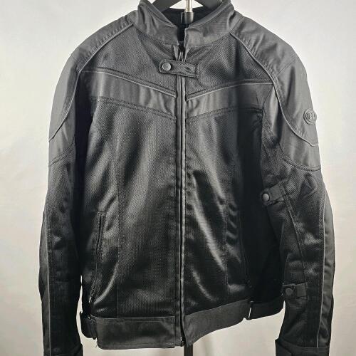 BILT Women's Large Black Mesh Textile Motorcycle Jacket with Armor & Removable Liner