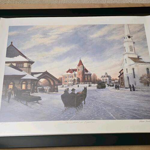 Peter Ferber Signed Limited Edition Lithograph "Gale Library at Evenfall" 247/500