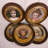 Set of 5 Seeley Doll Collection Framed Plates, Old French & German Dolls, Limited Edition
