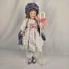 Franklin Heirloom Dolls "Little Bo Peep" by Helen Kish, 17" Porcelain Doll, 1987, COA, Original Box - 2