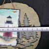 Hand-Painted Slate Lighthouse and Bronze-Finish Evergreen River Wall Plaques - 3