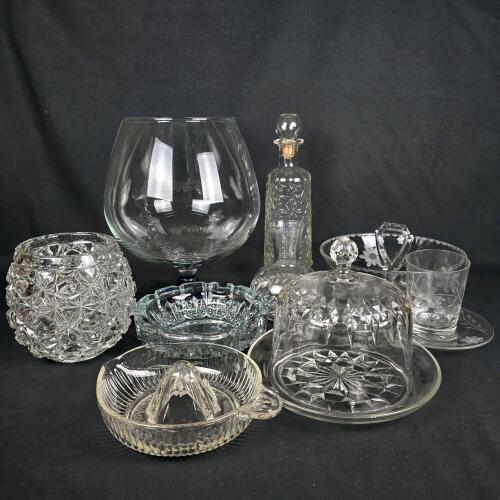 Large Vintage Glassware Lot &ndash; Cut, Pressed, & Etched
