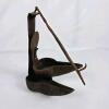 Antique 18th-19th Century Candle Accessory Set with Wick Trimmer, Betty Lamp, and Snuffer Cone - 4