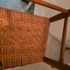 Pair Wooden Chairs: Ladder Back Woven Rush Seat & Painted Windsor Spindle Back - 3