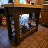 MichaelScott Large Kendall Cart - 40" x 20" x 36" Kitchen Island with Butcher Block Top - 4