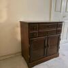 Wooden Storage Cabinet with Louvered Doors, 4 Drawers, and 2 Doors &ndash; 26.5" W x 14.5" D x 29" H - 2