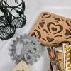 Eclectic Lot: Decorative Coasters, Heart Cork Trivet, Iron Holders, Mt. Washington Cog Medallion - 2