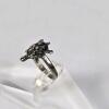Sterling Silver Fish Ring With a Turtle Ring - 4