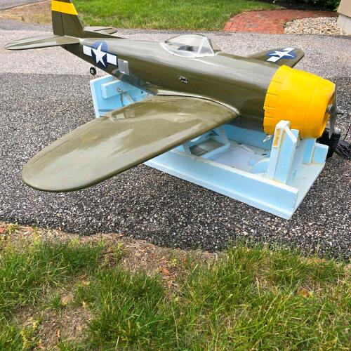 Large RC P-47 Thunderbolt Warbird, 85in Wingspan, Gas/Nitro Engine, Futaba Radio, Retracts, Flaps