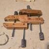 Set of 2 Wooden Hand Screw Clamps, Steel Screws & Handles - 2