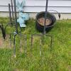 Large Lot Metal Shepherd Hooks & Plant Stands Duncraft Feeder, Pots, - 2