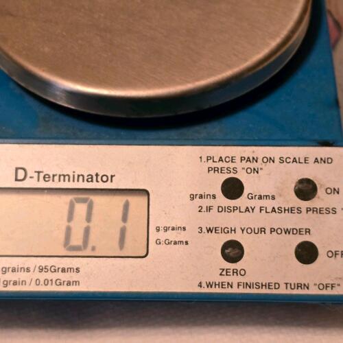Dillon Precision D-Terminator Digital Powder Scale, 1500 Grain/95g Capacity, S/N 29460241164