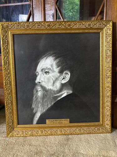 22" x 23" Original E.A. Muller Portrait of Captain Sir Richard Francis Burton