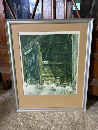 17" x 21" Carolyn Blish "Snowed In" 1974 Framed Print
