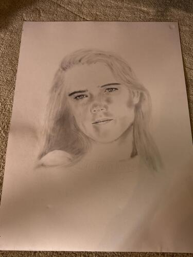 22"x30" Pencil/Charcoal Portrait Drawing on Heavyweight Paper