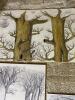 Four Hand-Drawn Ink and Mixed Media Tree Illustrations on Paper - 2