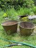Antique Large Metal Buckets