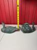 Pair Bronze-Style Bird Sculptures - 2
