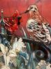 Framed Stained Glass Art Panel with Birds and Flowers - 5