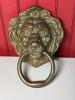 HUGE Brass Lion Head Door Knocker