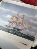 Set of Two 24"x 18" John F. Leavitt 1973 Prints- Old Ironsides Entering Marblehead Harbor