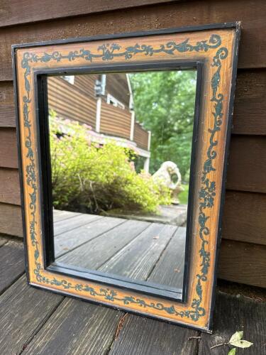 16"x20" Painted Folk Art Wall Mirror