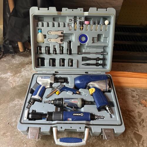 Kobalt Pneumatic Air Tool Kit with Impact Wrench, Ratchet, Air Hammer and Accessories