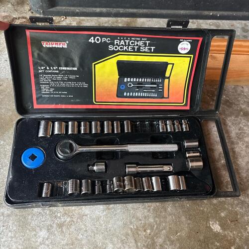 Triumph Ratchet and Socket Set (Incomplete)