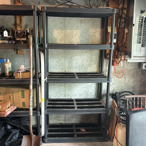 Black Plastic Five-Shelf Garage Storage Unit (1 of 3)