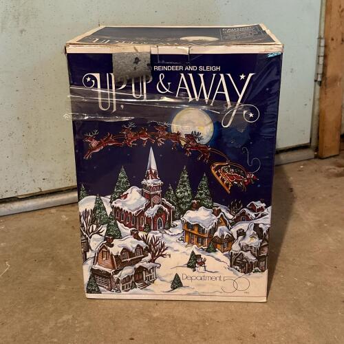 Department 56 Up, Up and Away Animated Reindeer and Sleigh