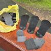 Mixed Collection of Black Metal Wall Pockets and Candle Holders